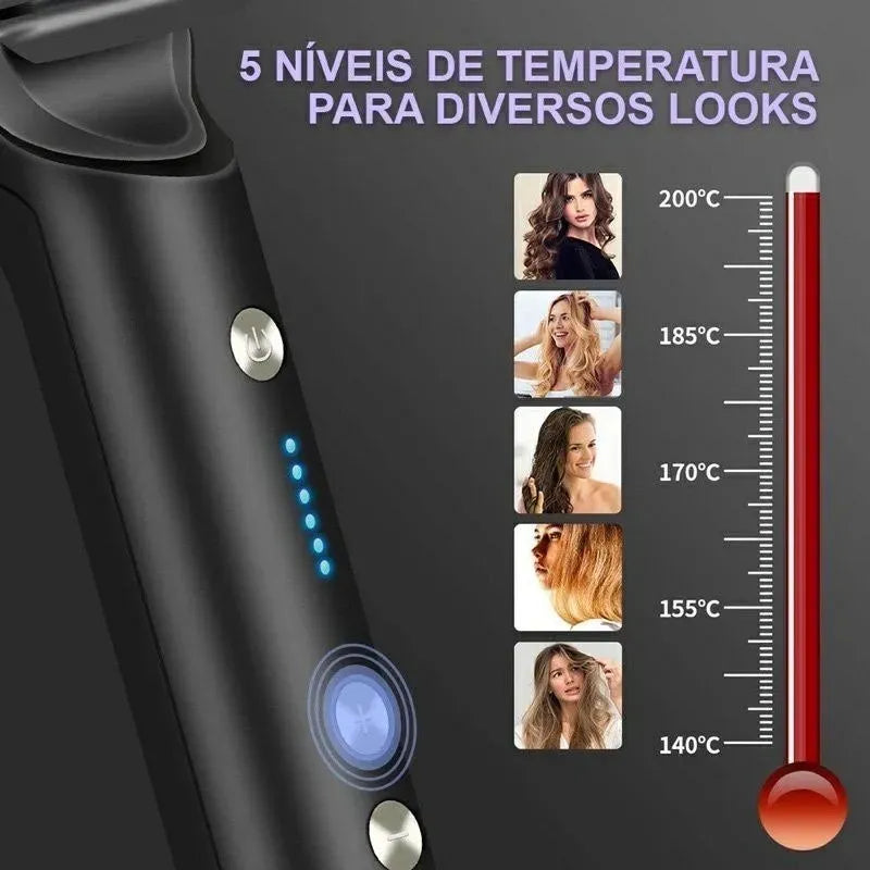 Escova De Cabelo Elétrica Bivolt 3 em 1, Pente De Aquecimento Para Alisar