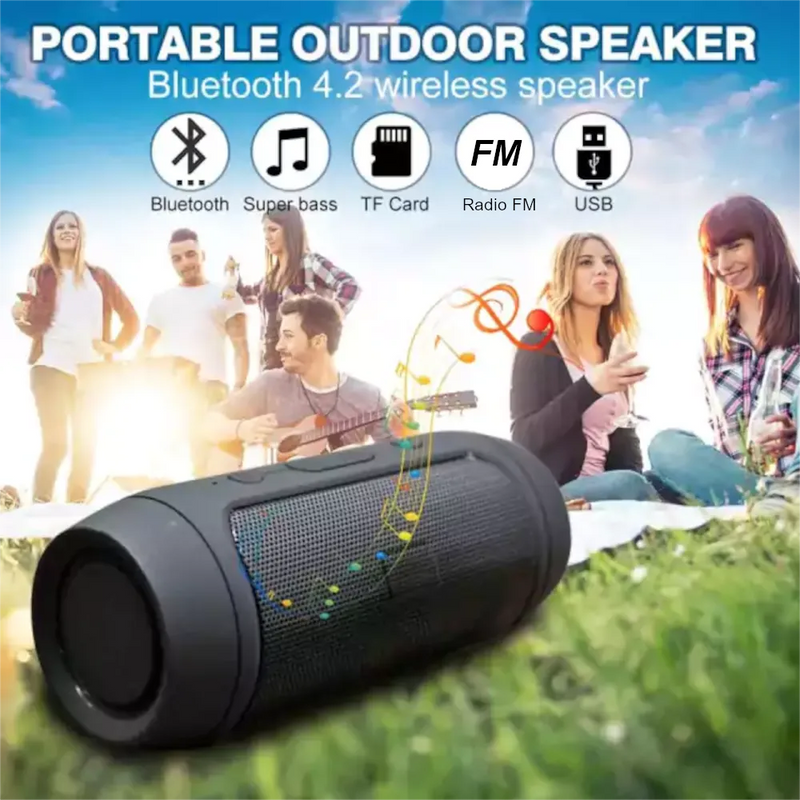 Caixa De Som Speaker Portátil Bluetooth, Resistência, Sofisticação, Design Slim e Resistente a Água