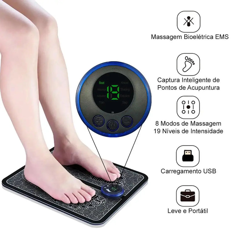 Tapete Elétrico Massageador de Pés