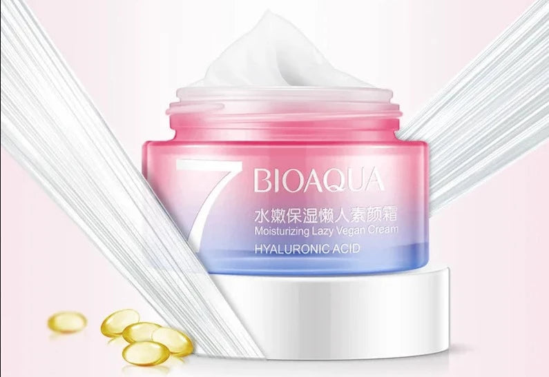 Creme Hidratante Para o Rosto Bioaqua 7 Cremes, Antienvelhecimento, Rugas, Clareamento, Formula Vegana