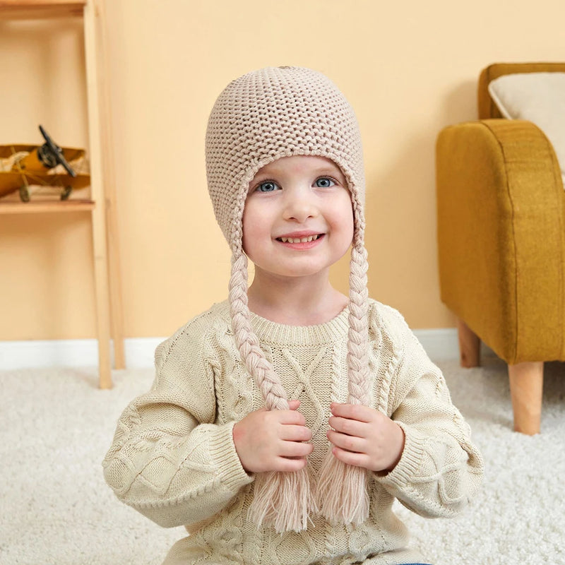 Gorro / Chapéu de Inverno Para Bebês, Crianças Pequenas, Meninas e Meninos, Com Forro de Lã Quente