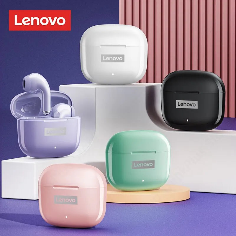 Fones de Ouvido Lenovo lp40 Pro, bluetooth 5.0, Sem Fio, à Prova D'água Com Microfone