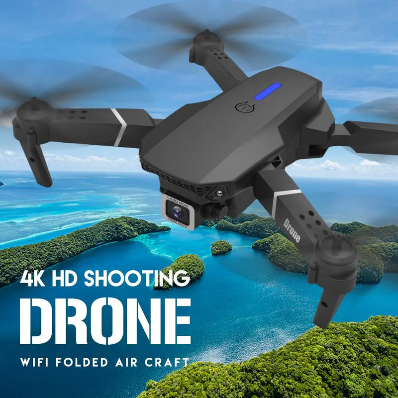 Drone e88pro 2023, 4K com 1080p da câmera grande angular, Helicóptero dobrável para capturar imagens aéreas em alta qualidade