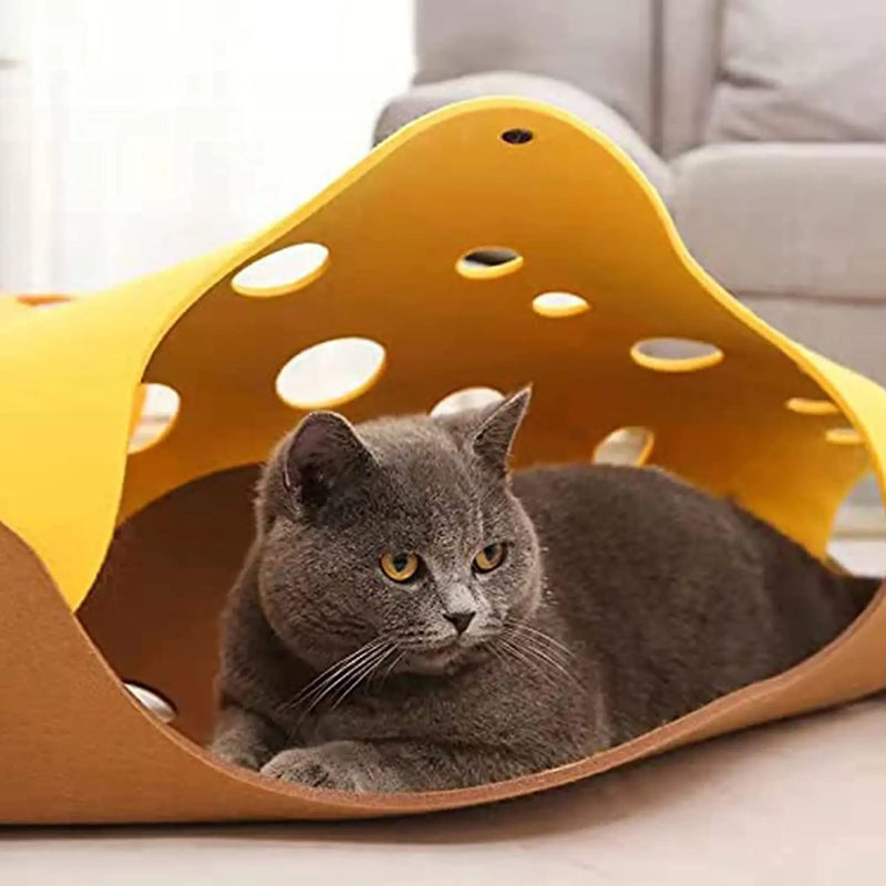 Cama de Túneis Para Gatos, Dobrável, Tapete de Atividades, Brinquedo interativo