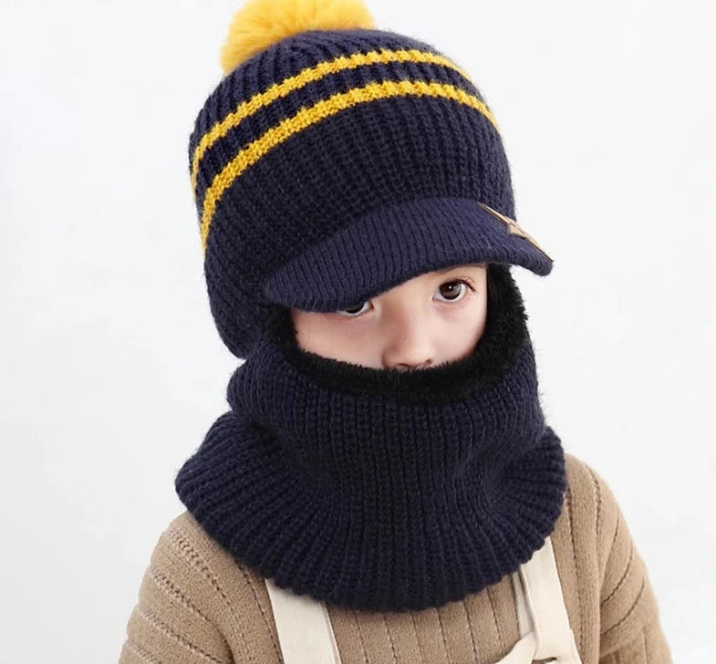 Chapéu de Inverno Para bebês, Meninas e Meninos, Com Forro de Lã.