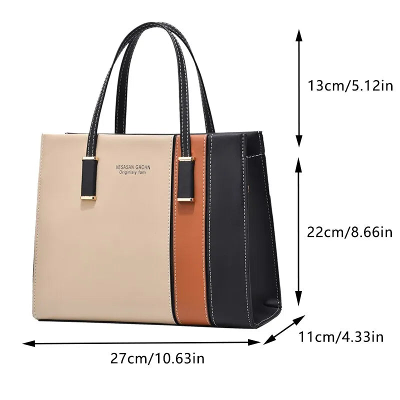 Bolsa de Retalhos Para Mulheres, Alça Ajustável e Superior, Moda Crossbody