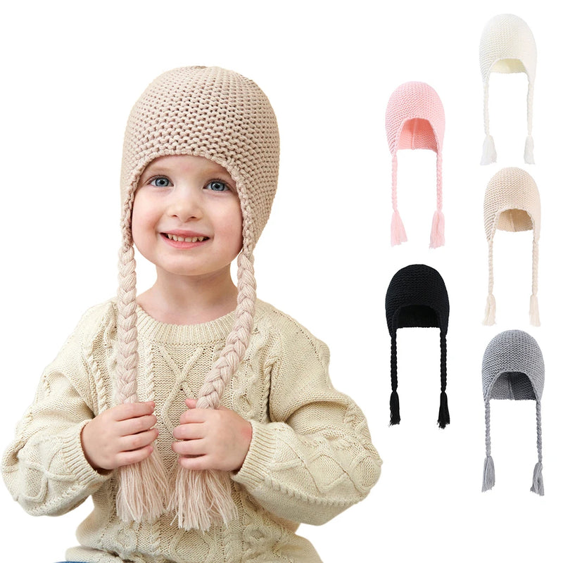 Gorro / Chapéu de Inverno Para Bebês, Crianças Pequenas, Meninas e Meninos, Com Forro de Lã Quente