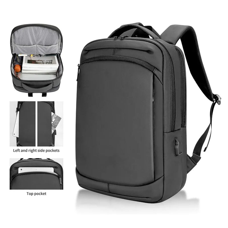 Mochila Unissex Para Laptop, Escolar, USB Para Viagens