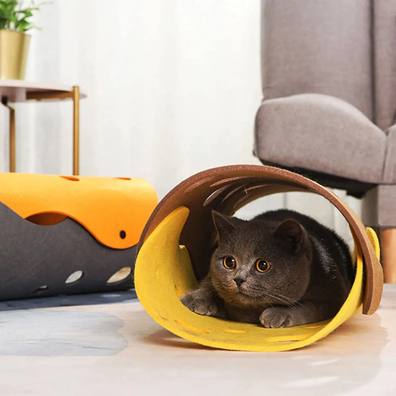 Cama de Túneis Para Gatos, Dobrável, Tapete de Atividades, Brinquedo interativo