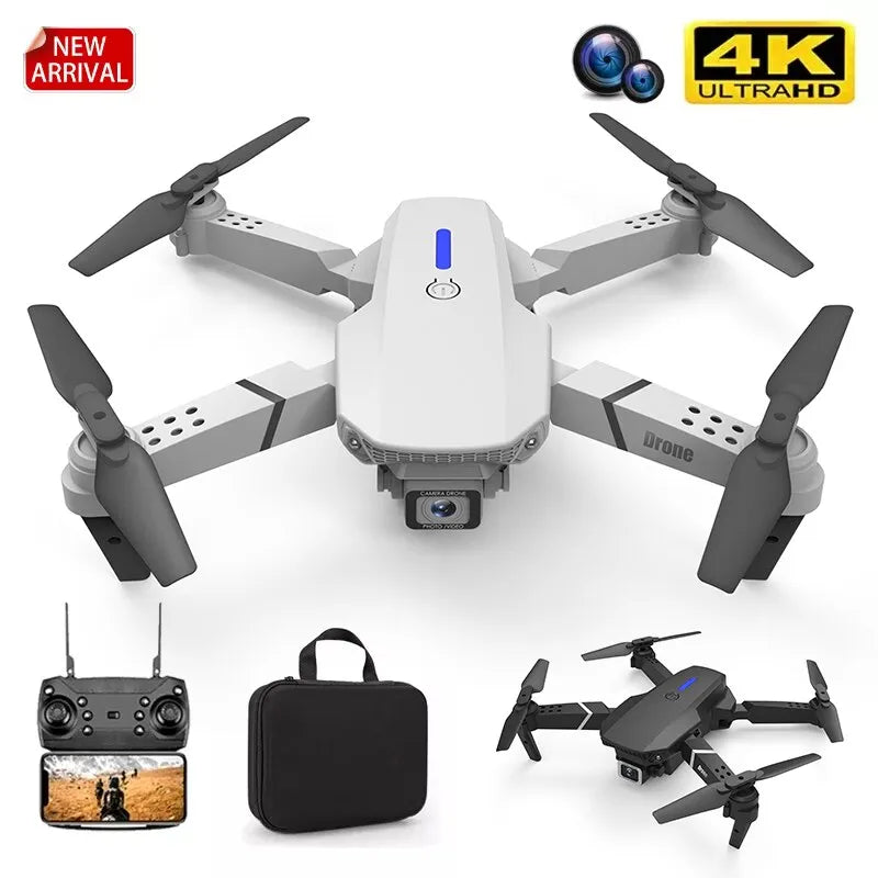 Drone e88pro 2023, 4K com 1080p da câmera grande angular, Helicóptero dobrável para capturar imagens aéreas em alta qualidade