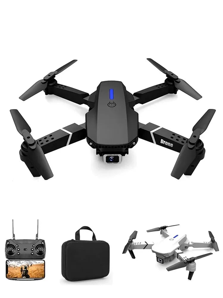 Drone e88pro 2023, 4K com 1080p da câmera grande angular, Helicóptero dobrável para capturar imagens aéreas em alta qualidade