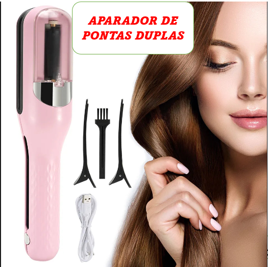 Aparador de Pontas Duplas Para Mulheres, Cortador profissional, Clipper de Corte Suave e Bolsa Para Armazenamento